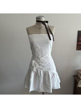 Princess Polly white strapless drop waist dress [COPY]